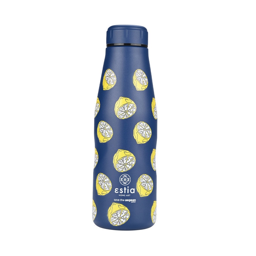 Μπουκάλι Ισοθερμικό Citrus Infusion Διπλού Τοιχώματος 500ml Ανοξείδωτο 18/8 Save the Aegean εstia Home Art  01-22105 - 1