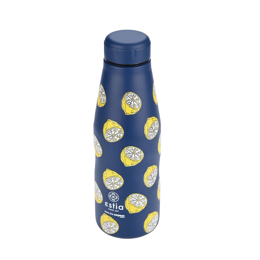 Μπουκάλι Ισοθερμικό Citrus Infusion Διπλού Τοιχώματος 500ml Ανοξείδωτο 18/8 Save the Aegean εstia Home Art  01-22105 - 2