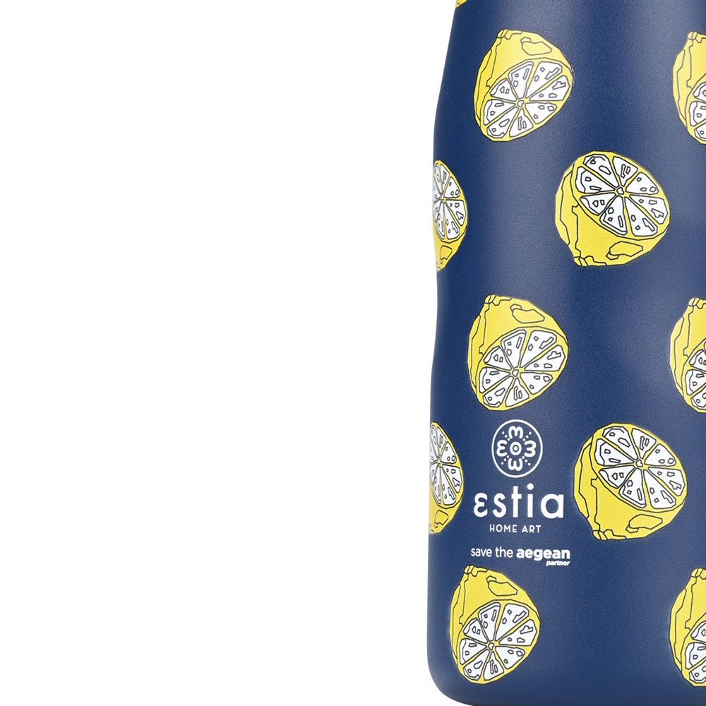 Μπουκάλι Ισοθερμικό Citrus Infusion Διπλού Τοιχώματος 500ml Ανοξείδωτο 18/8 Save the Aegean εstia Home Art  01-22105 - 3