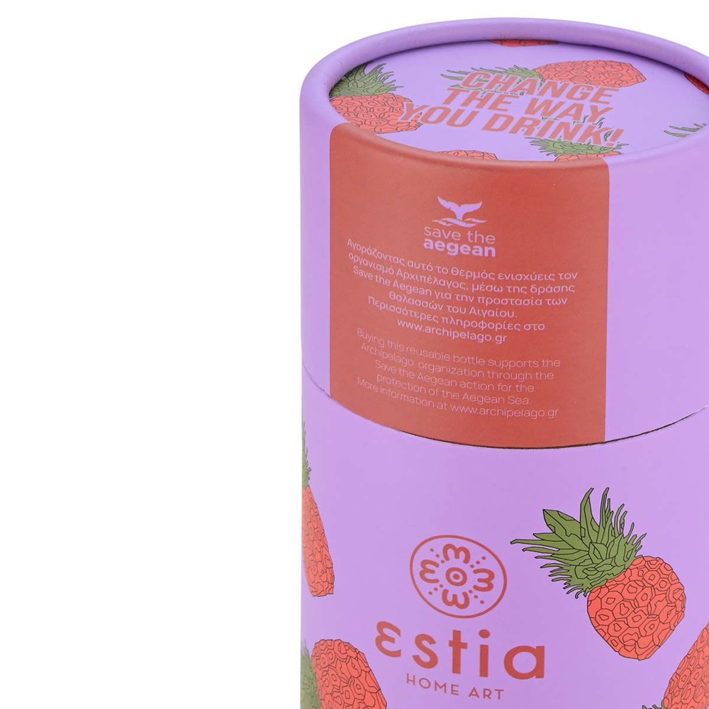 Μπουκάλι Ισοθερμικό Tropic Tango Διπλού Τοιχώματος 500ml Ανοξείδωτο 18/8 Save the Aegean εstia Home Art 01-22242 - 5