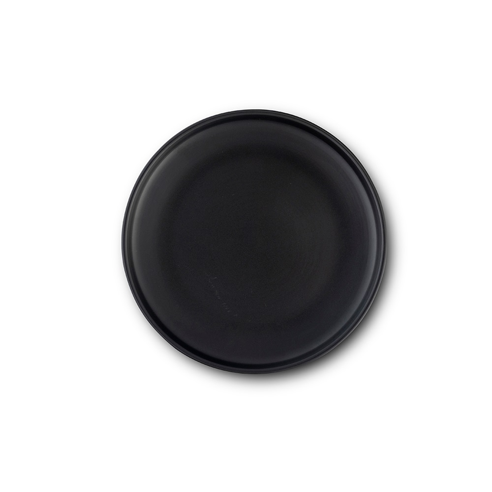 Πιάτο Ρηχό Φρούτου Step Στρογγυλό Stoneware Μαύρο Φ20xH2,5cm Soho Nava 10-099-282 - 1