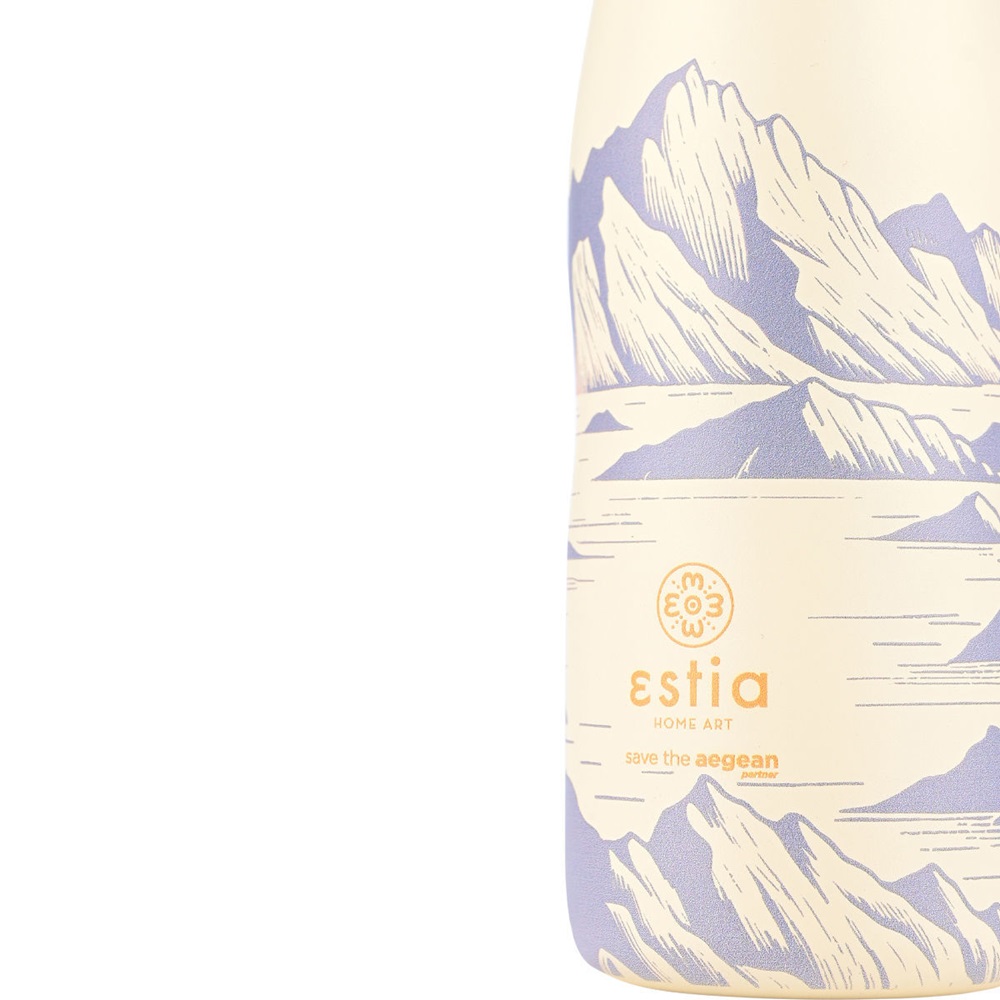 Μπουκάλι Ισοθερμικό Alpine Essence Διπλού Τοιχώματος 500ml Ανοξείδωτο 18/8 Save the Aegean εstia Home Art 01-22167 - 3
