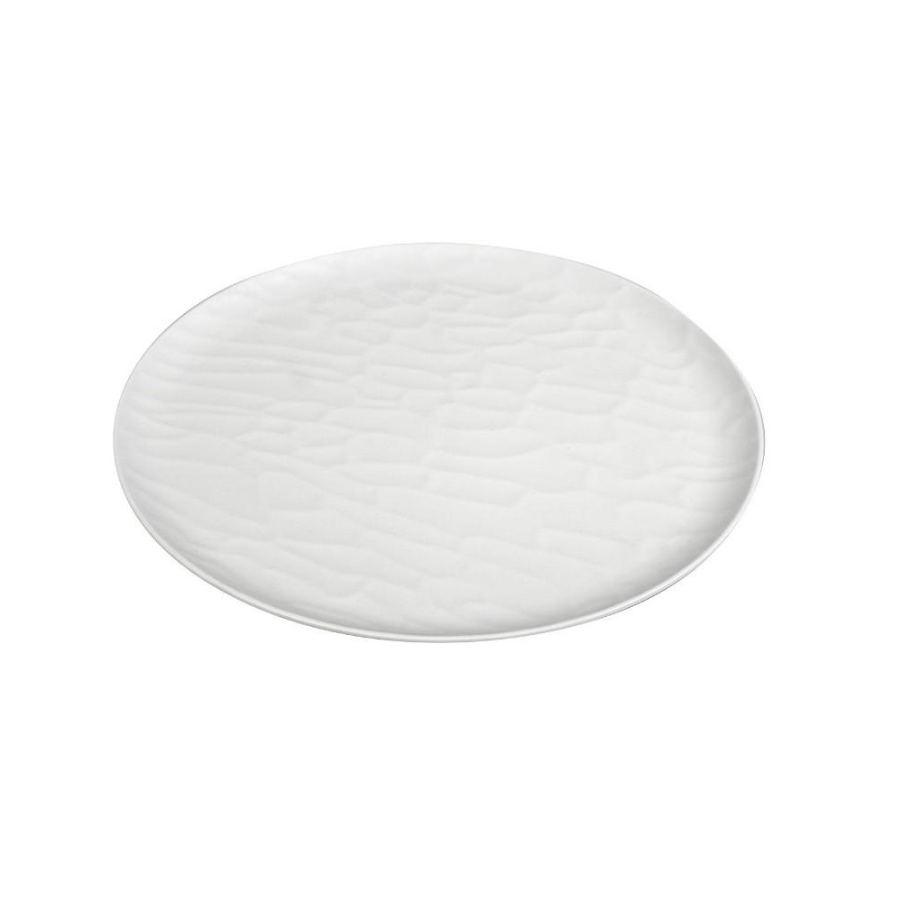 Πιάτο Μελαμίνης Ρηχό Φ19xH1,2cm White Matte Wavy Tria MLW342 - 1
