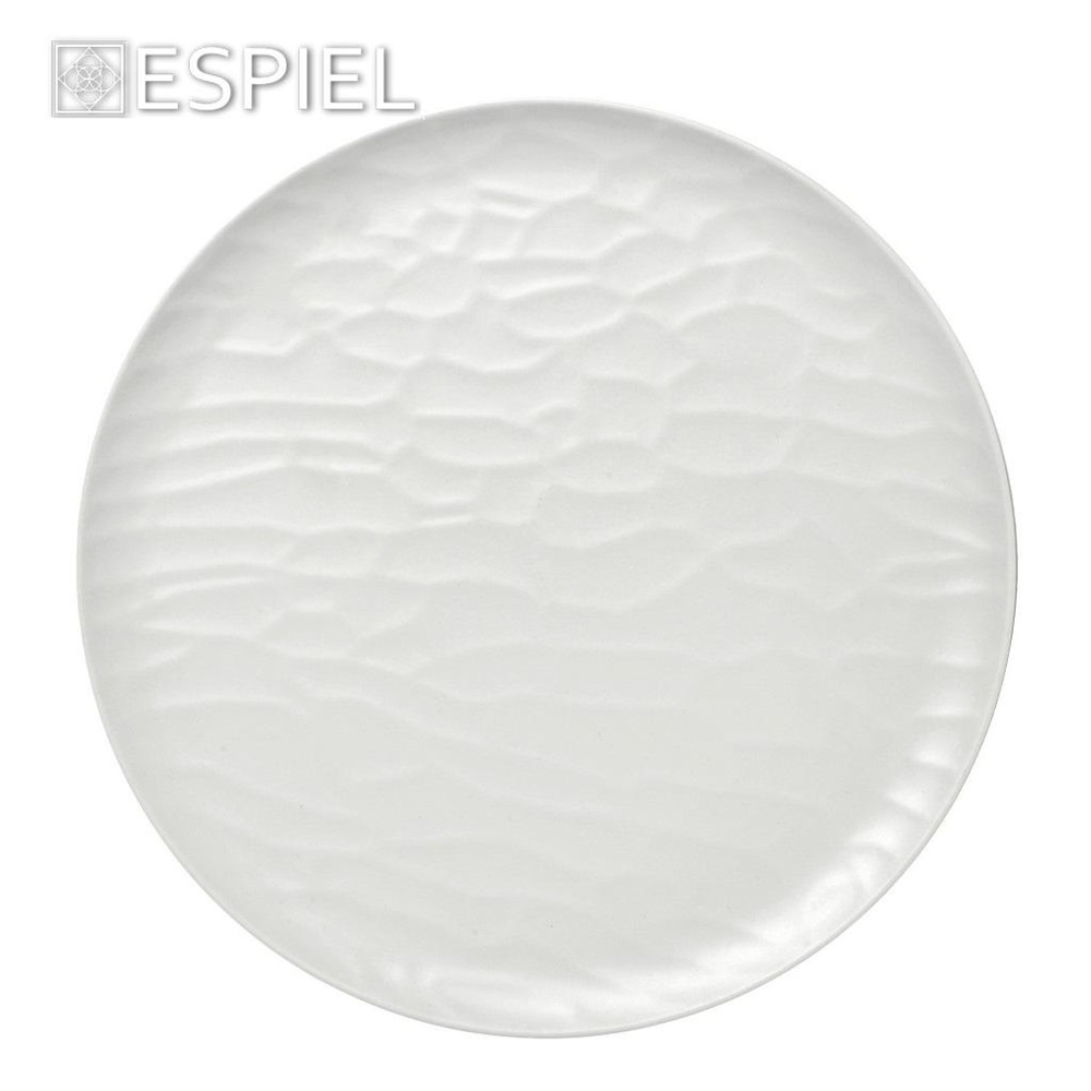 Πιάτο Μελαμίνης Ρηχό Φ19xH1,2cm White Matte Wavy Tria MLW342 - 4