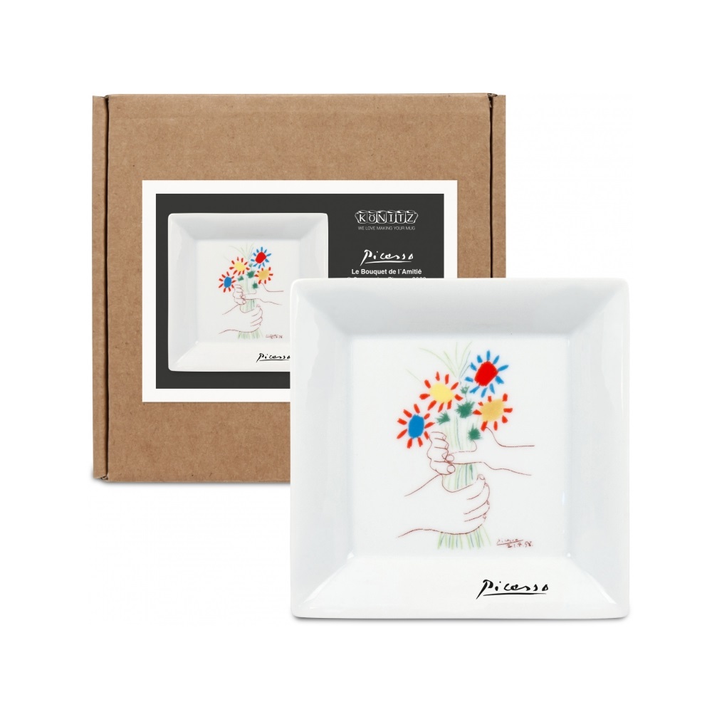 Πιάτο Πορσελάνης Τετράγωνο 13x13xH2,6cm «Le Bouquet De L’amitie» Picasso Könitz 1159221993 - 