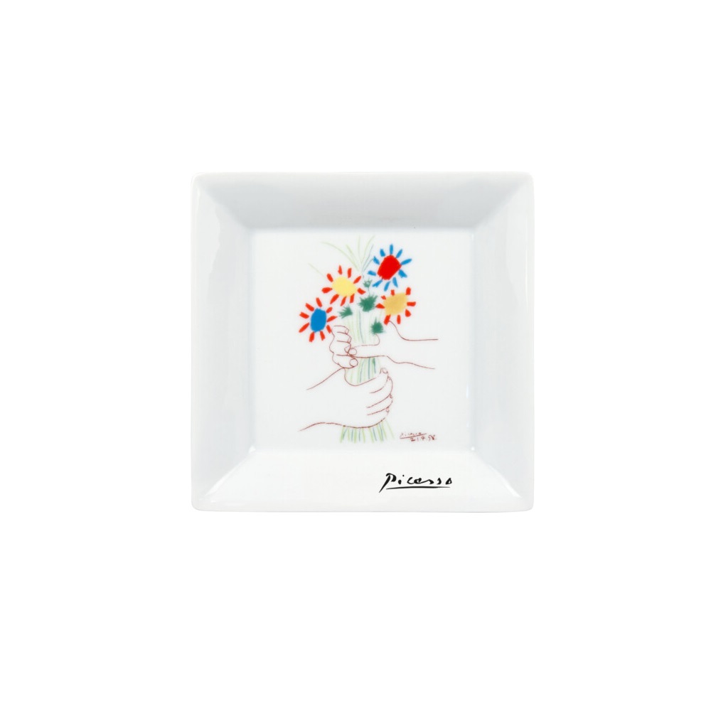 Πιάτο Πορσελάνης Τετράγωνο 13x13xH2,6cm «Le Bouquet De L’amitie» Picasso Könitz 1159221993 - 2