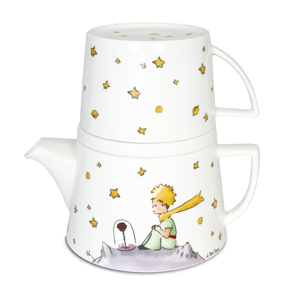 Τσαγιέρα 650ml + Κούπα 350ml Πορσελάνης Σετ 2 σε 1 «The Little Prince-Tea For Me» Könitz 1159762630 - 