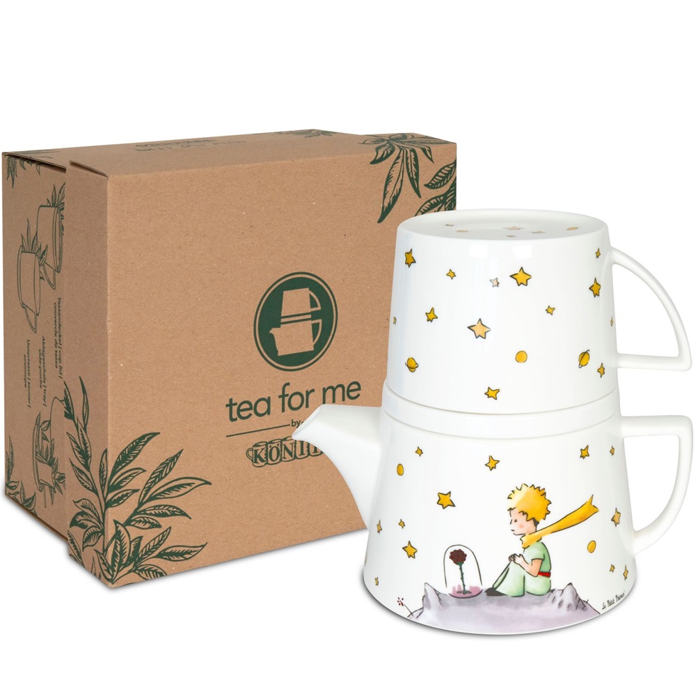 Τσαγιέρα 650ml + Κούπα 350ml Πορσελάνης Σετ 2 σε 1 «The Little Prince-Tea For Me» Könitz 1159762630 - 2