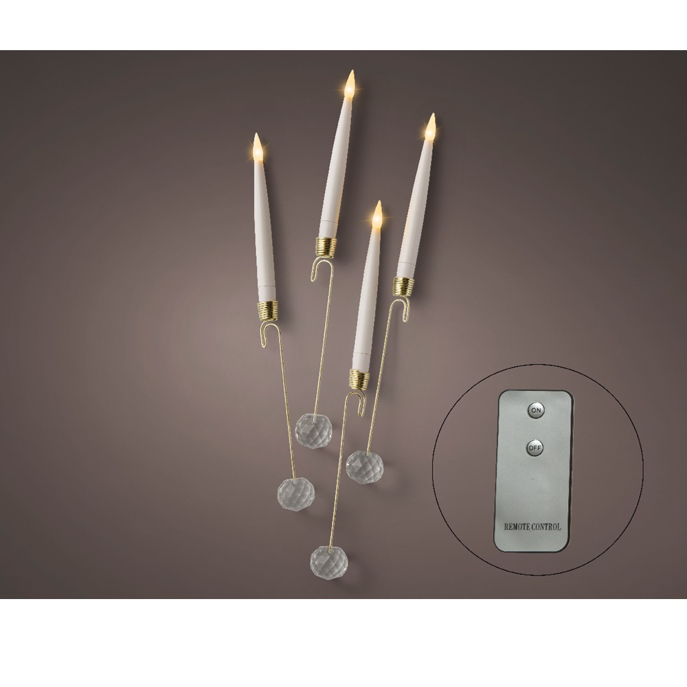 Κεριά LED Κρεμαστά με Σταθερή Φλόγα Φ1,5xH15cm Σετ 10 τμχ Lumineo 483384 - 