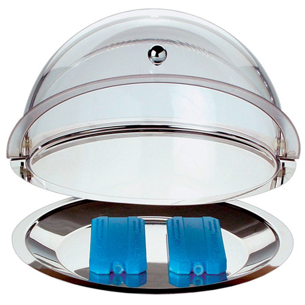 Βιτρίνα Ψυχόμενη Inox με Καπάκι Roll Top 38x38x24cm 5τεμ APS Thermo Set 27.09082 - 
