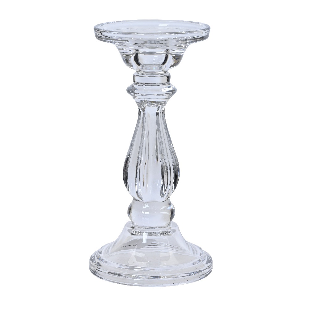 Κηροπήγιο Γυάλινο Διάφανο Φ10xH20cm Kaemingk 608862 - 