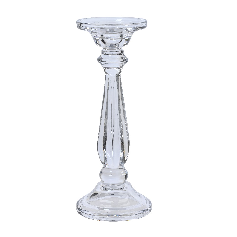 Κηροπήγιο Γυάλινο Διάφανο Φ10xH25cm Kaemingk 608861 - 