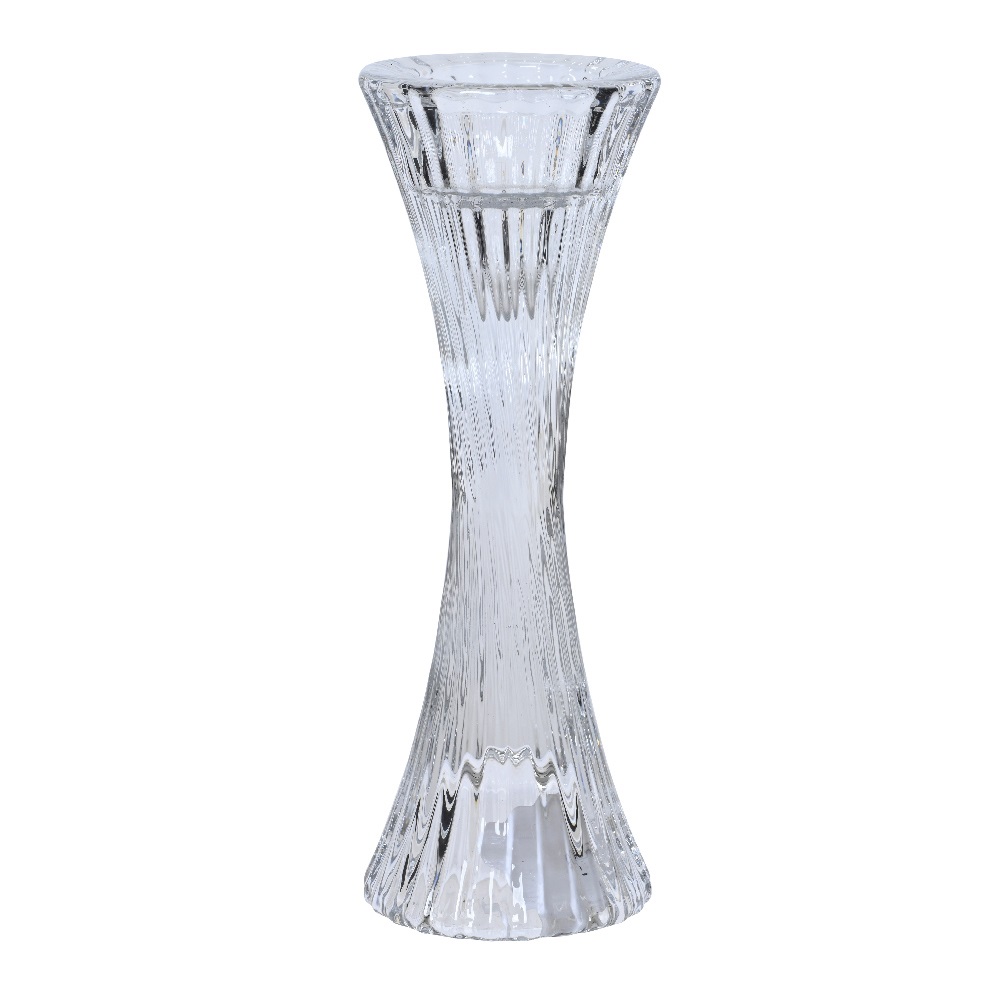 Κηροπήγιο Γυάλινο Διάφανο Φ7xH20cm Kaemingk 608866 - 