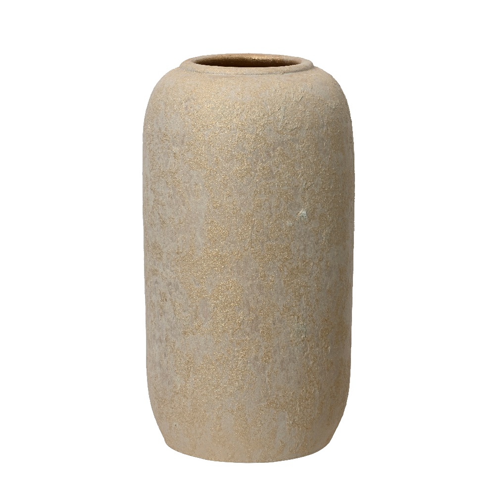 Διακοσμητικό Βάζο Terracotta Φ20xH40cm Gold / Beige Kaemingk 650382 - 