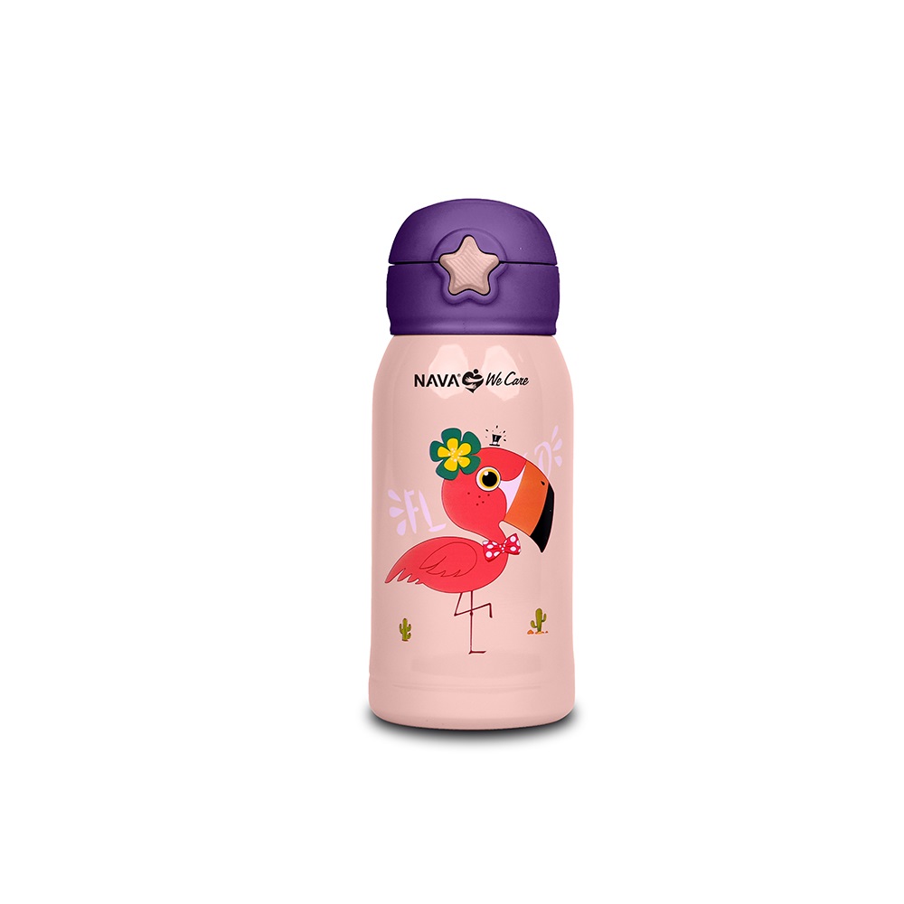 Θερμός Μπουκάλι Ανοξείδωτο Ροζ 500ml "We Care" Nava 10-001-001