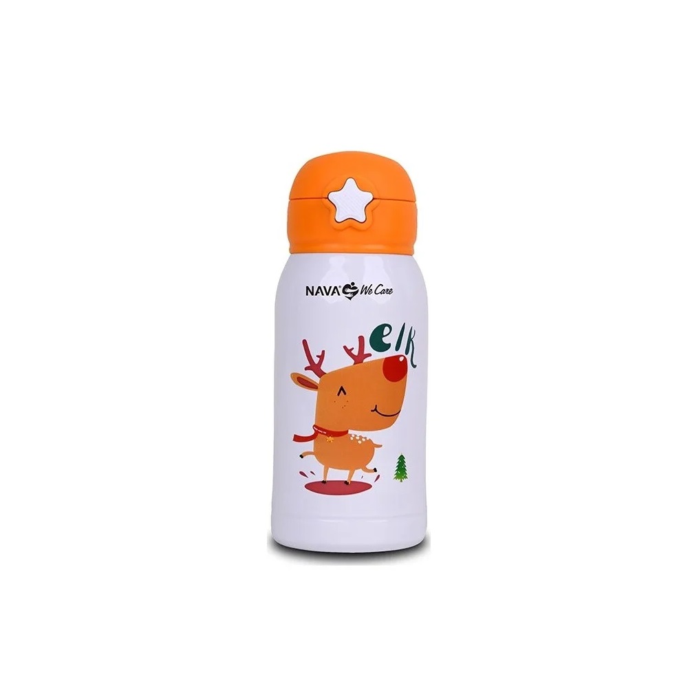 Θερμός Μπουκάλι Ανοξείδωτο 500ml Λευκό "We Care" Nava 10-001-004