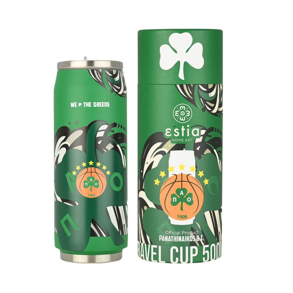 Θερμός Travel Cup 500ml Panathinaikos BC Edition We The Greens εstia Home Art 00-27124 - 1