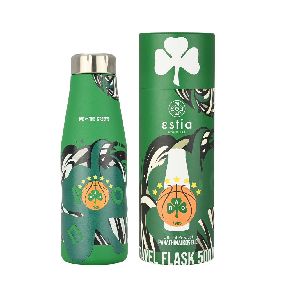 Θερμός Travel Flask 500ml Panathinaikos BC Edition "We The Greens" εstia Home Art 00-27186 - 1