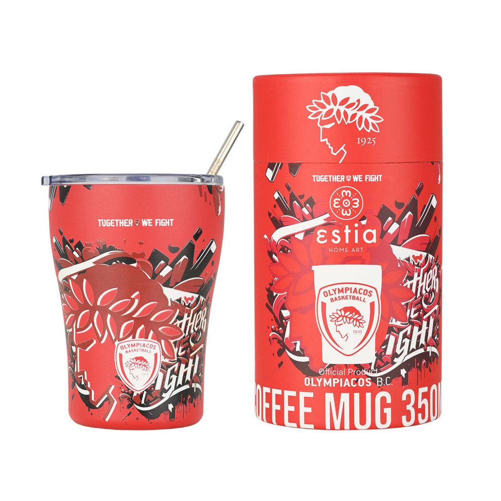 Θερμός Coffee Mug 350ml Olympiacos BC Edition "Together We Fight" εstia Home Art 00-27223 - 1