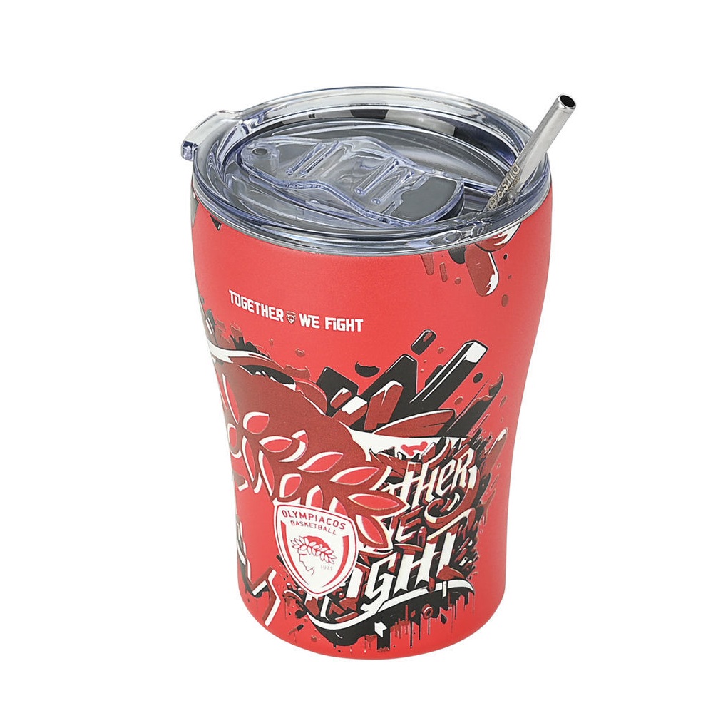 Θερμός Coffee Mug 350ml Olympiacos BC Edition "Together We Fight" εstia Home Art 00-27223 - 2