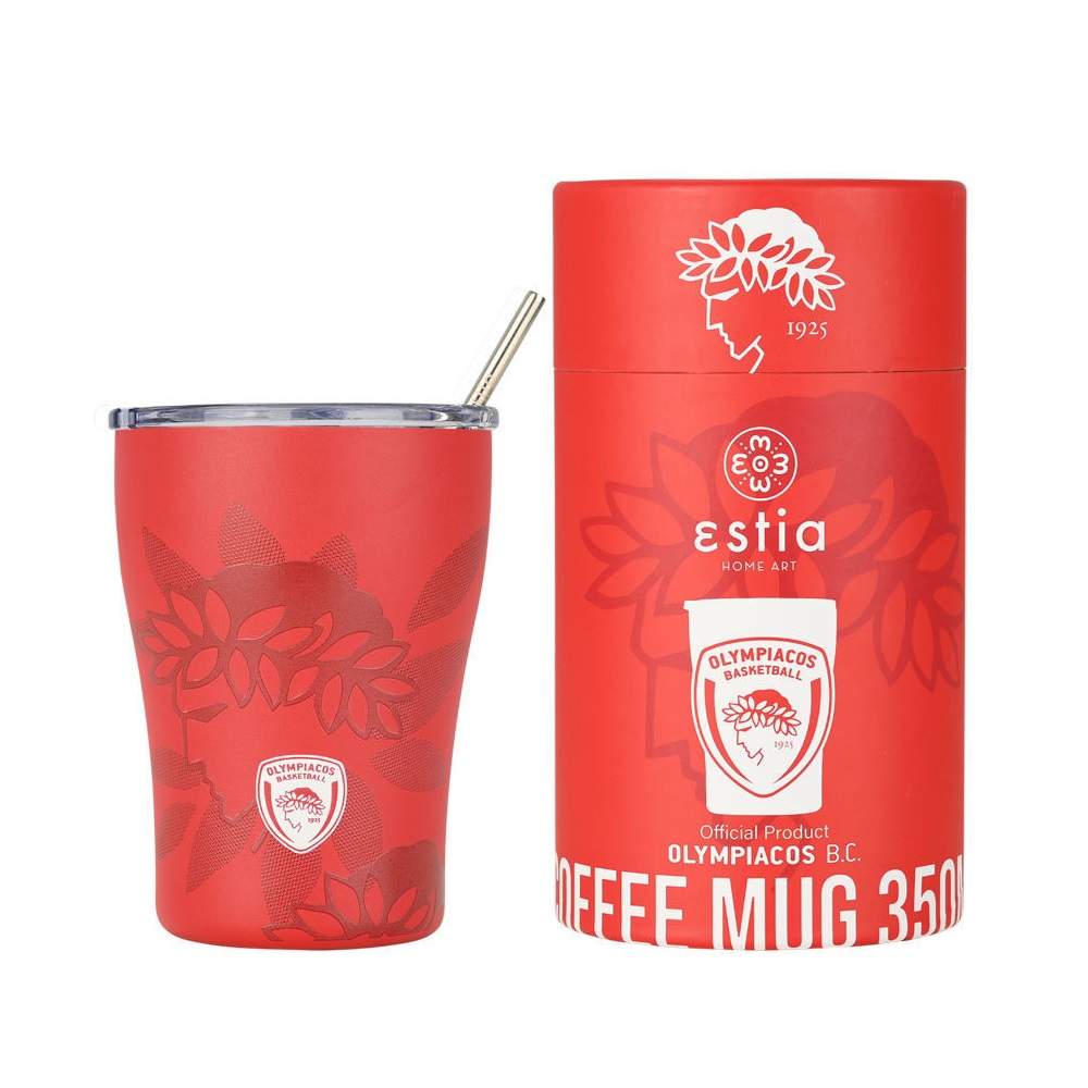 Θερμός Coffee Mug 350ml Olympiacos BC Edition εstia Home Art 00-27230 - 1