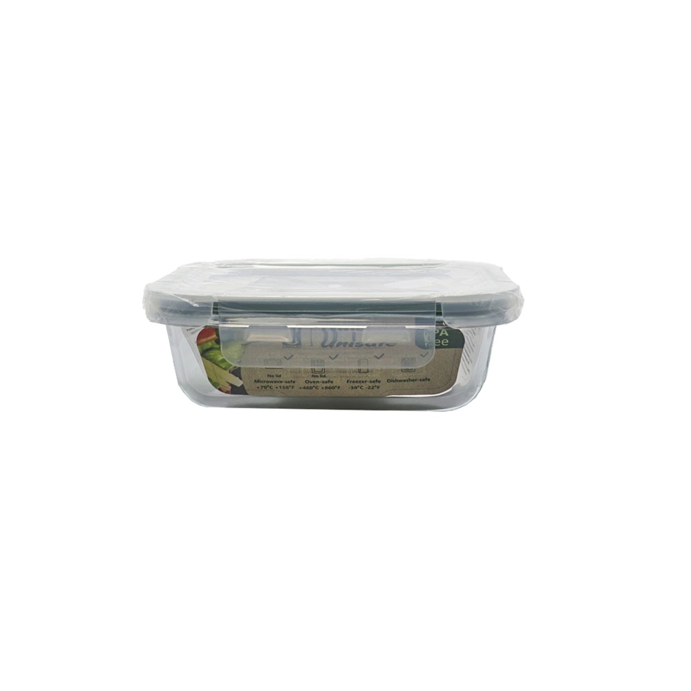 Δοχείο Τροφίμων Γυάλινο Borosilicate 640ml 179×134×60 mm Unisafe 58301 - 