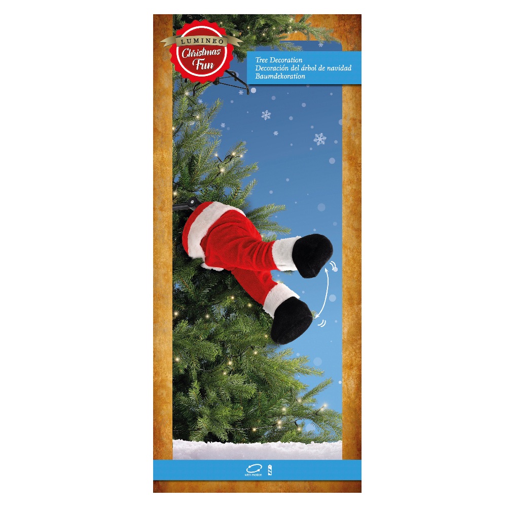 Χριστουγεννιάτικη Διακοσμητική Φιγούρα Santa Claus με Κίνηση - 34cm Kaemingk 487799 - 3