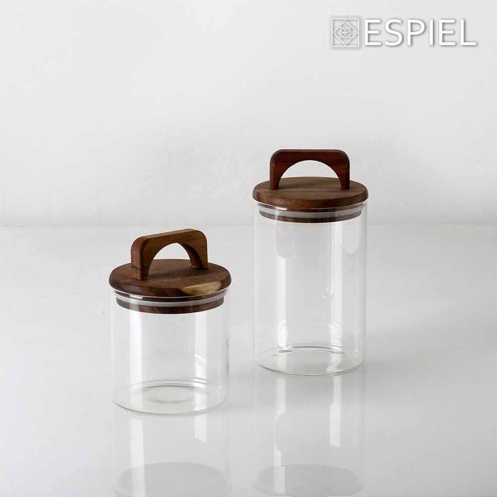 Δοχείο Γυάλινο με Καπάκι Bamboo 550ml Espiel TUL104 - 2