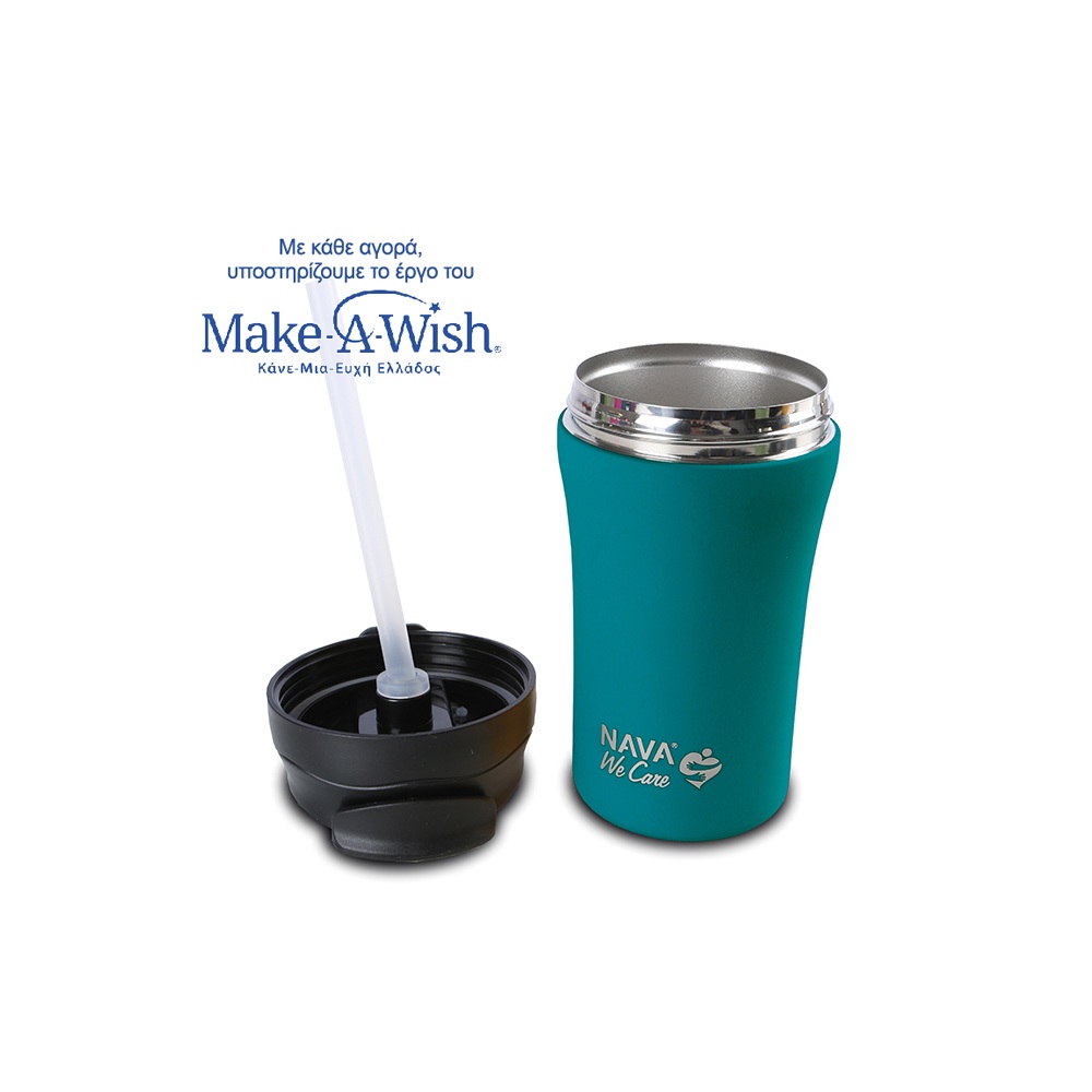 Θερμός Ποτήρι Ανοξείδωτο 18/8 Πετρόλ 450ml Ø9x16,8cm NAVA We Care 10-262-150 - 4
