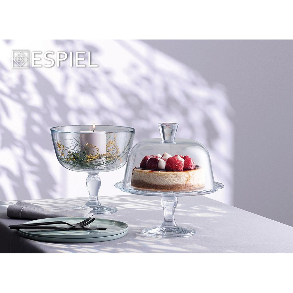 Πιατέλα Ζαχαροπλαστικής με Πόδι & Καμπάνα Γυάλινη Ø13 cm H25,9 PASABAHCE Petite Patisserie SP96952G1 - 2