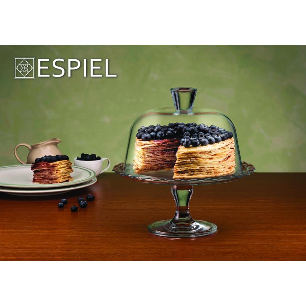 Πιατέλα Ζαχαροπλαστικής με Πόδι & Καμπάνα Γυάλινη Ø13 cm H25,9 PASABAHCE Petite Patisserie SP96952G1 - 3