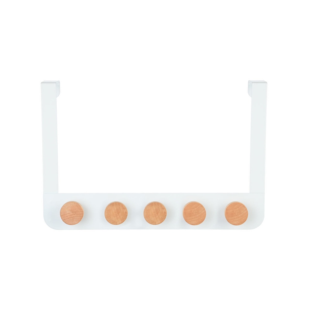 Κρεμάστρα Πόρτας Μεταλλική Λευκή 5 Θέσεων Estia 02-18290 - 2