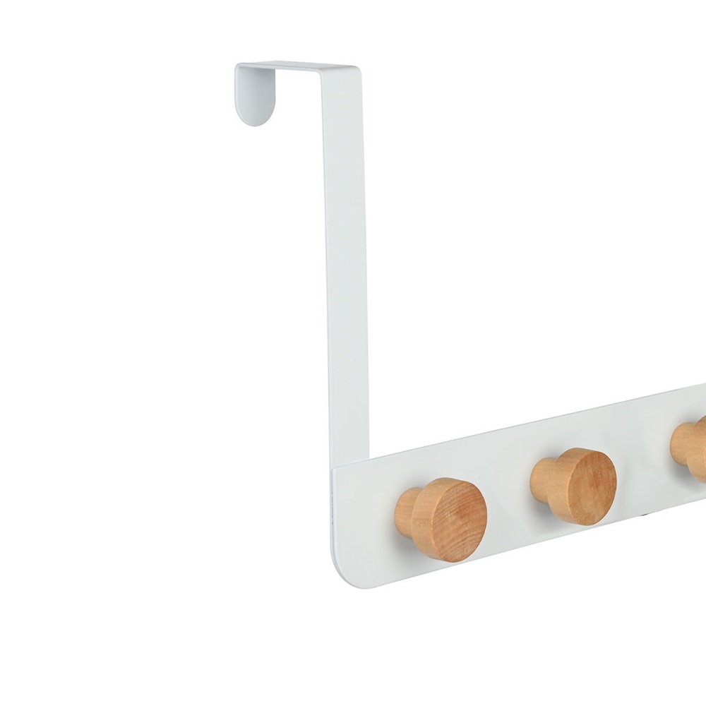 Κρεμάστρα Πόρτας Μεταλλική Λευκή 5 Θέσεων Estia 02-18290 - 3