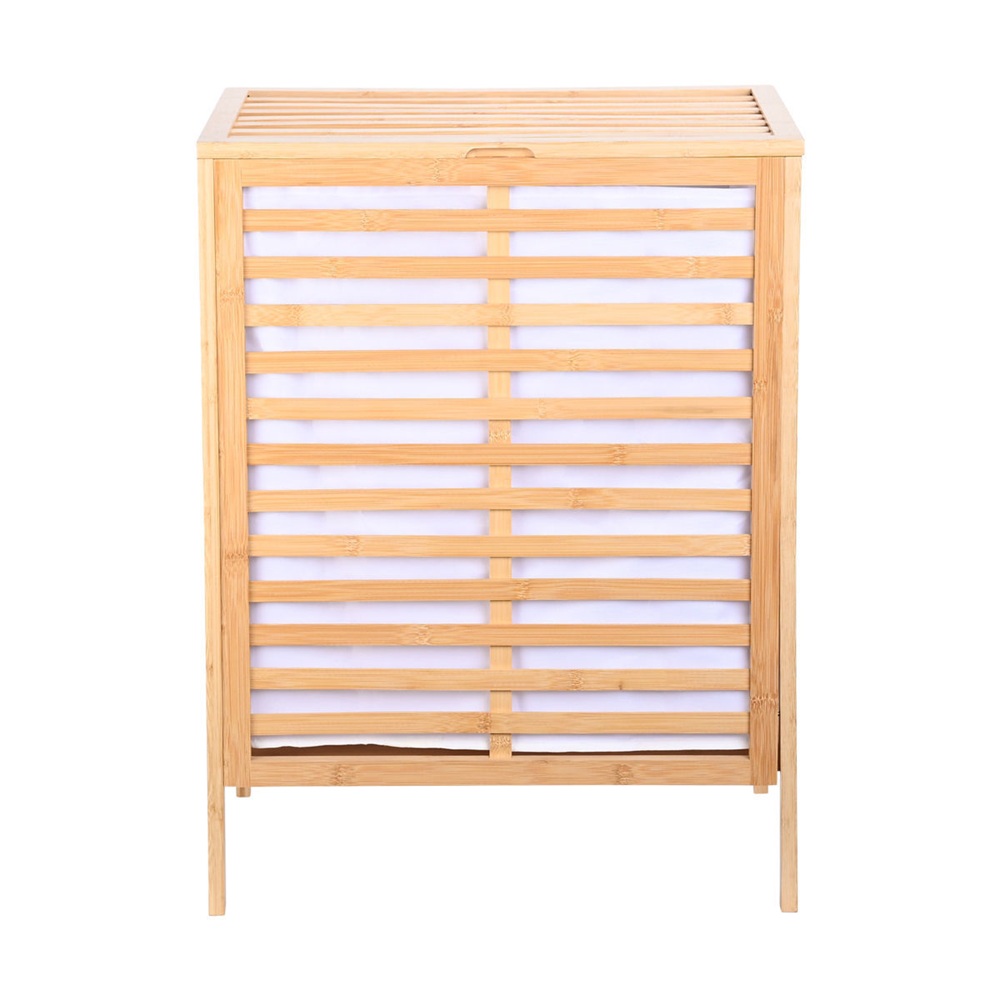 Καλάθι Απλύτων Bamboo Διπλό 60lt 53x35x71cm Estia Bamboo Essentials 02-23775 - 