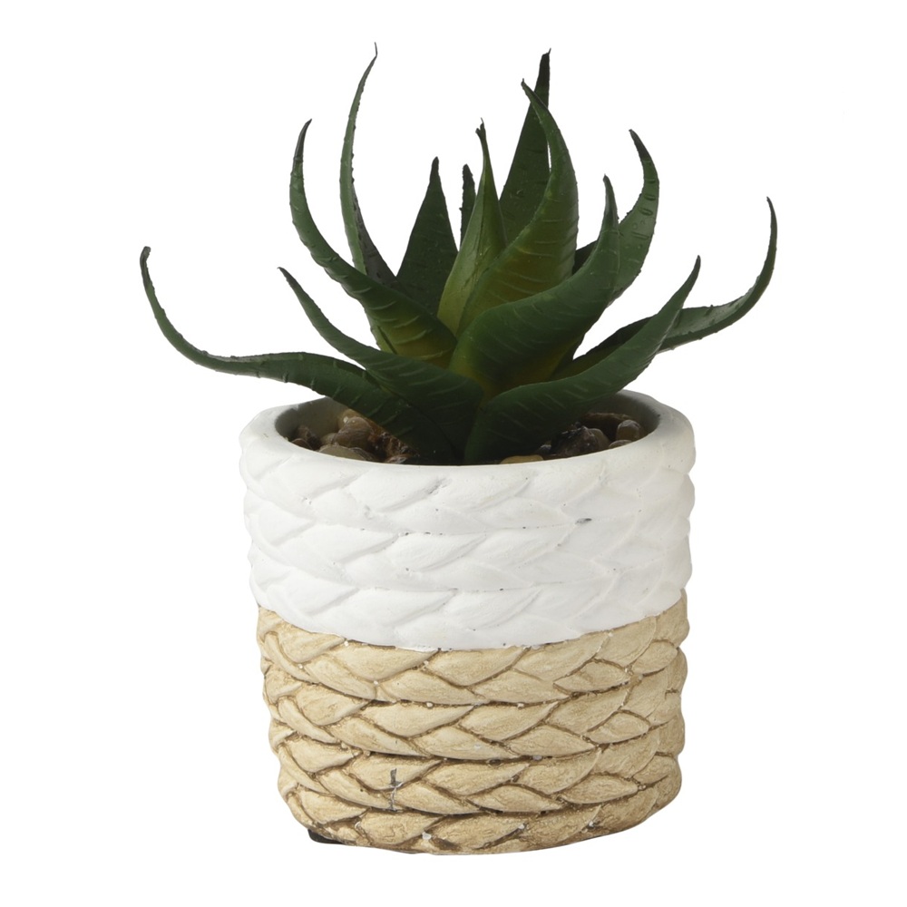 Τεχνητό Φυτό Αλόη Σε Διακοσμητική Γλάστρα 9x9x14εκ Kaemingk 810250-1 - 