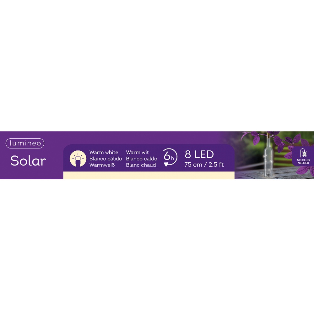 Φωτισμός Μπουκαλιού με LED - 75cm, 8 LED, Ζεστό Λευκό Φως Solar Lumineo 895306 - 3