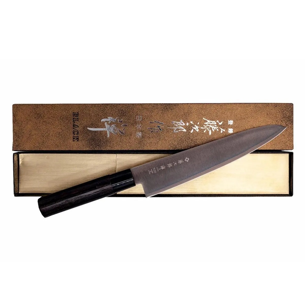 Μαχαίρι Santoku 16.5cm Black Zen Λαβή Καστανιάς Tojiro FD-1567 - 2