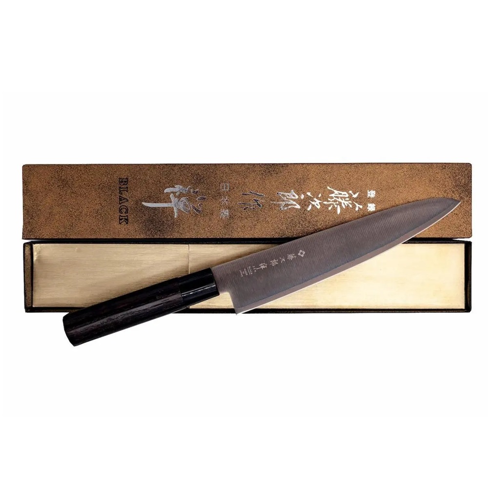 Μαχαίρι Nakiri 16.5cm Black Zen Λαβή Καστανιάς Tojiro FD-1568 - 2