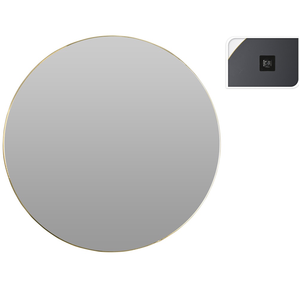 Καθρέφτης Τοίχου Στρογγυλός Με Χρυσό Μεταλλικό Πλαίσιο Ø55cm Koopman C37008330 - 3