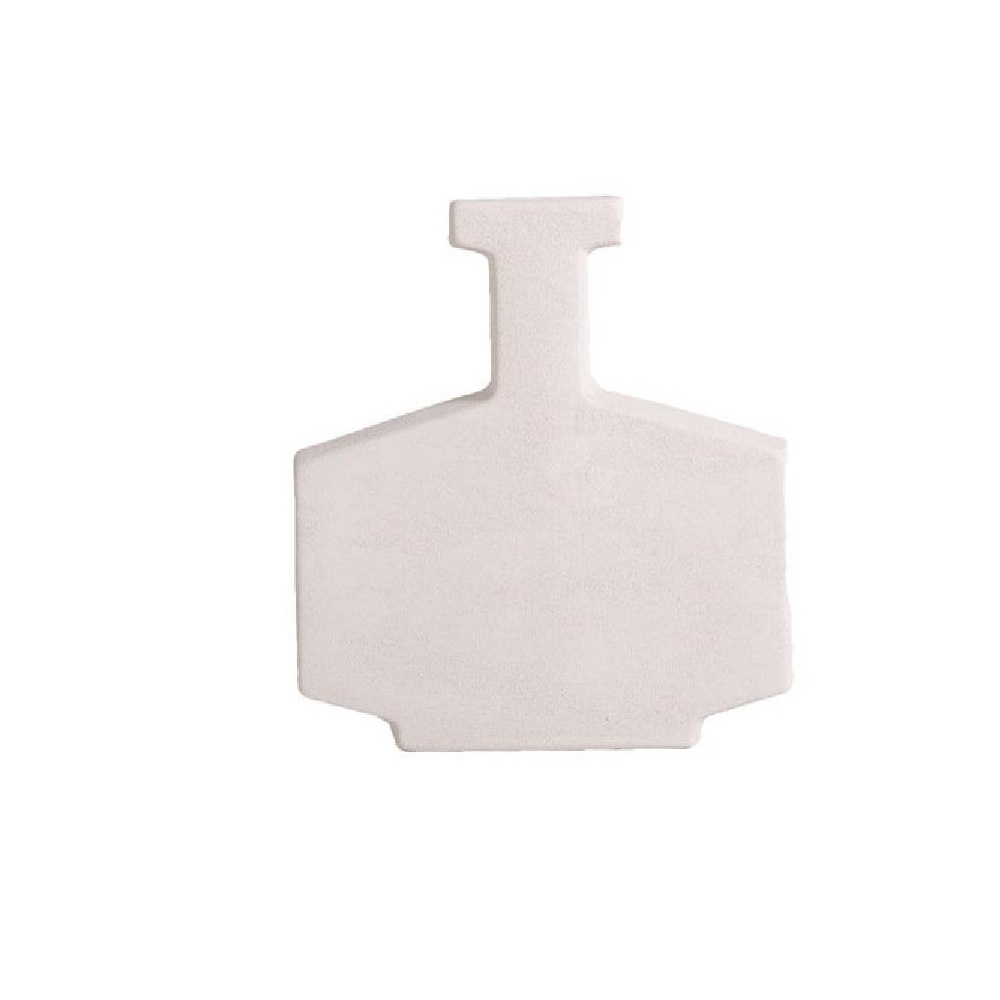 Βάζο Κεραμικό Πλακέ Λευκό 26,5x30cm Espiel TOF107 - 