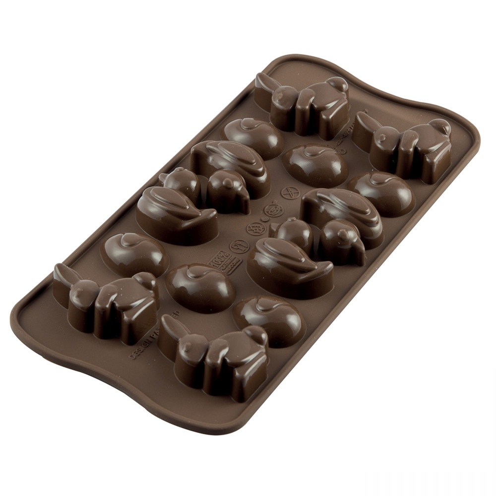 Σιλικονένιο Καλούπι Σοκολατάκια Πάσχα Easy Choc Easter 14 Θέσεων 30x43 mm 84 ml Silikomart 22.105.77.0065 - 