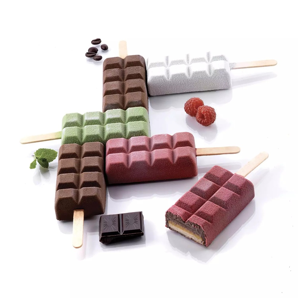Καλούπι Παγωτού Σιλικόνης Chocostick 4 Θέσεων με Ξυλάκια EasyCream Silikomart 25.322.87.0065 - 4
