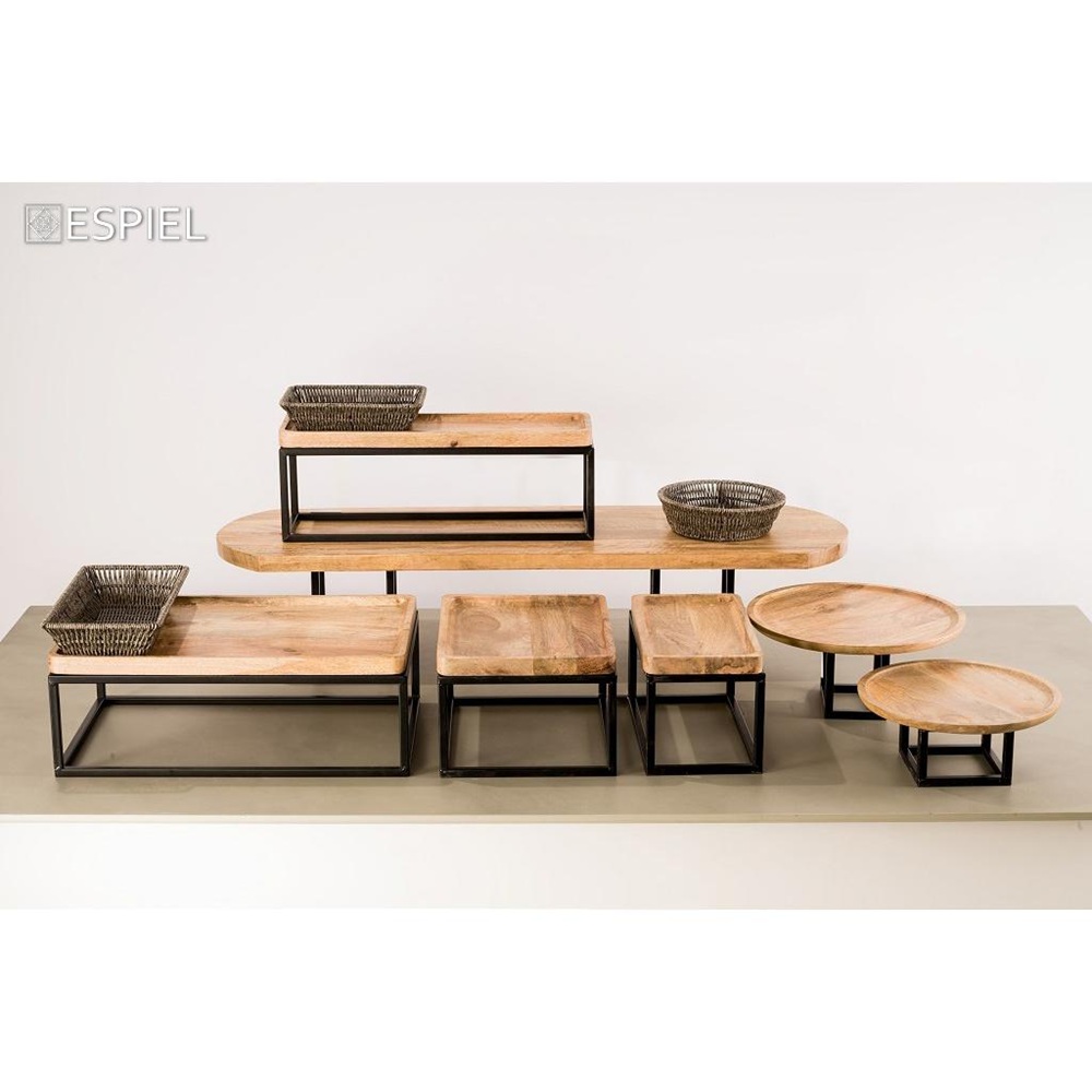 Δίσκος Ξύλινος Μάνγκο Στρογγυλός 30x30x2cm Espiel AKB209 - 2