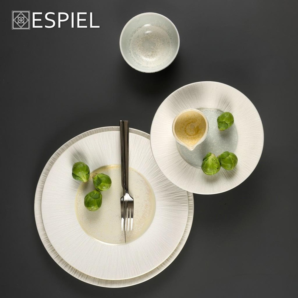 Πιάτο Ρηχό Πορσελάνη Λευκό 28,5x3cm Espiel Zen Sun SOR102 - 3