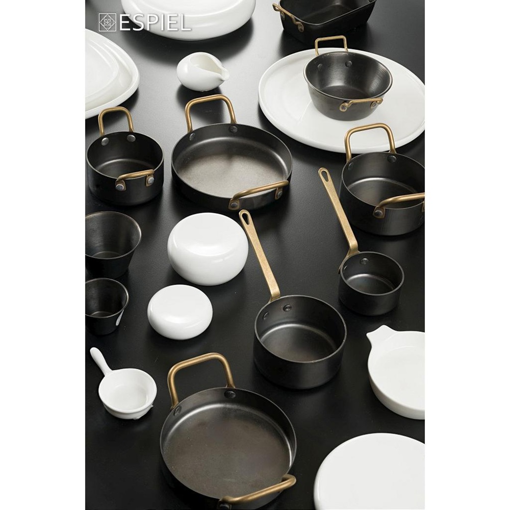Κατσαρολάκι Snow Black Ανοξείδωτο Μονή Λαβή 300ml 10x5cm Espiel FEV402 - 4