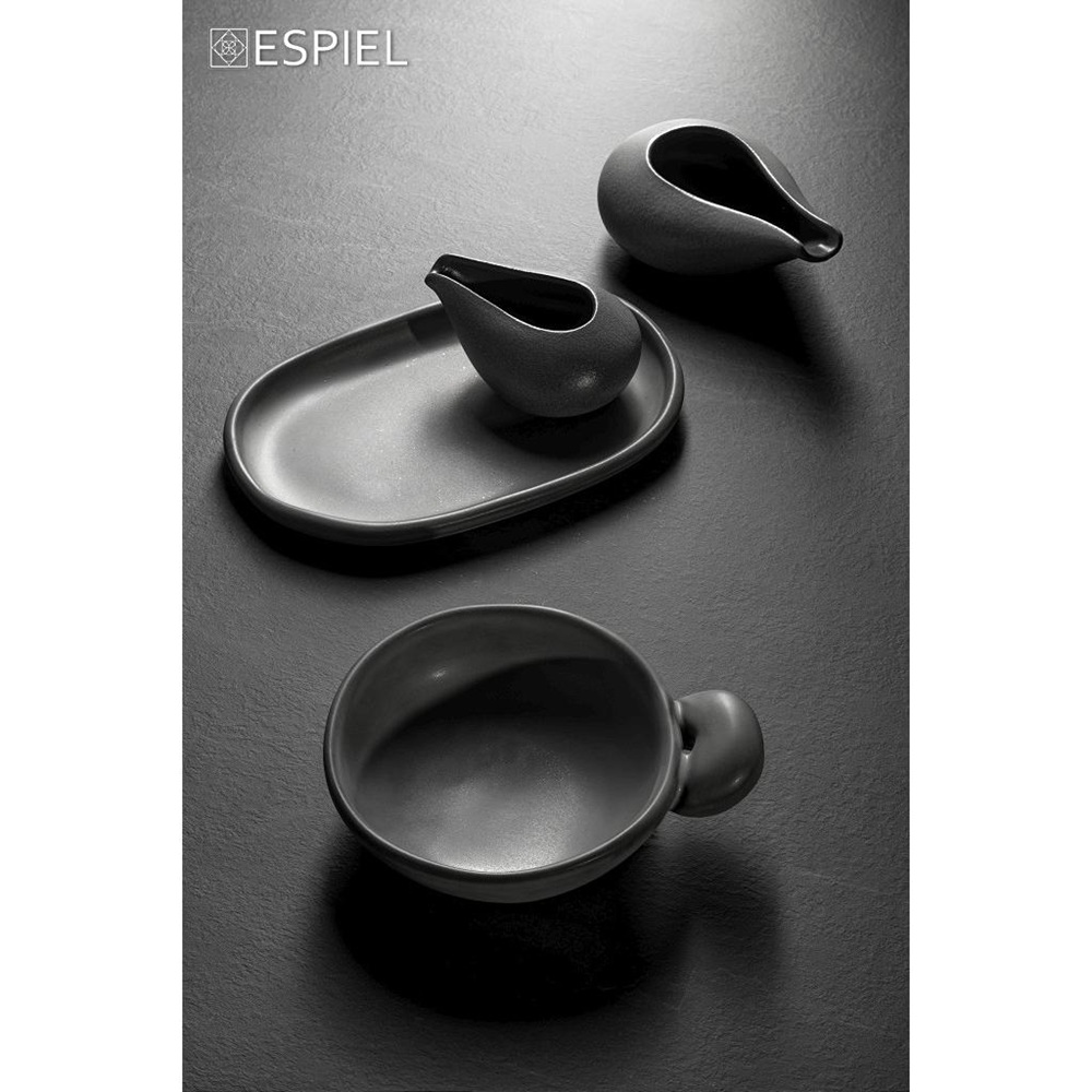 Σαλτσιέρα Πορσελάνη Γκρι 125ml 9,8x7,4x5,2cm Espiel Siders FUK333 - 3