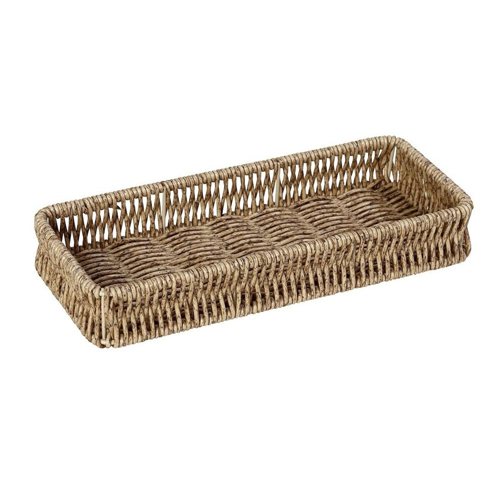Δίσκος Συνθετικός Ψάθινος Μπεζ 29x14x4cm ESPIEL KOD131 - 