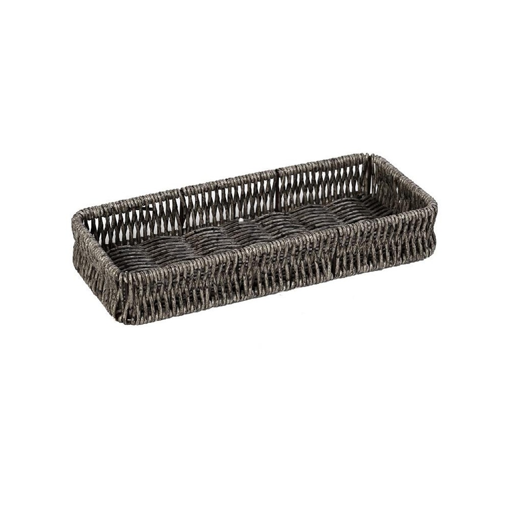 Δίσκος Ψάθινος Γκρι Συνθετικός Rattan 23x8x4cm Espiel KOD233 - 