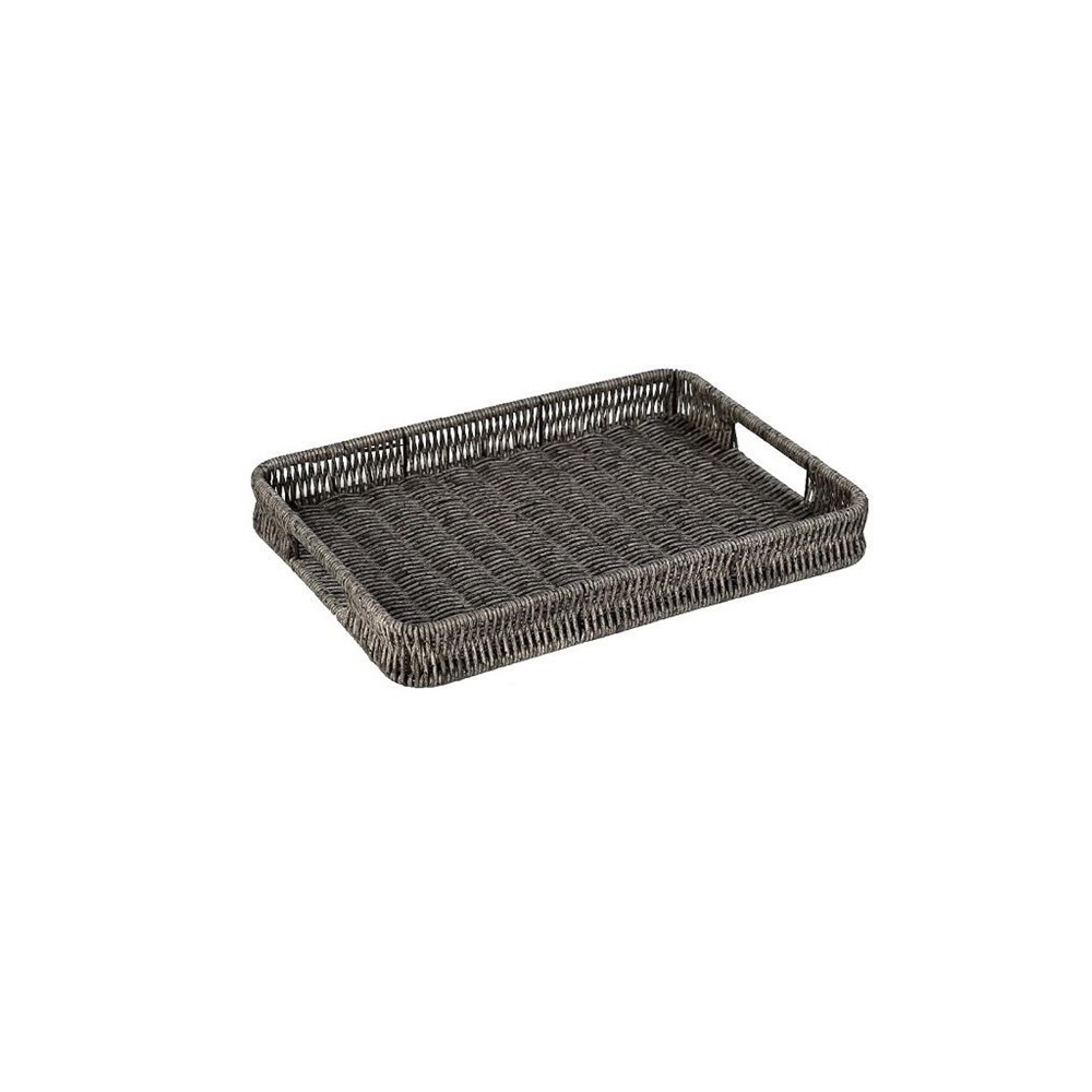 Δίσκος Συνθετικό Rattan Γκρι 40x30x4,5cm Επαγγελματικός ESPIEL KOD234-1 - 
