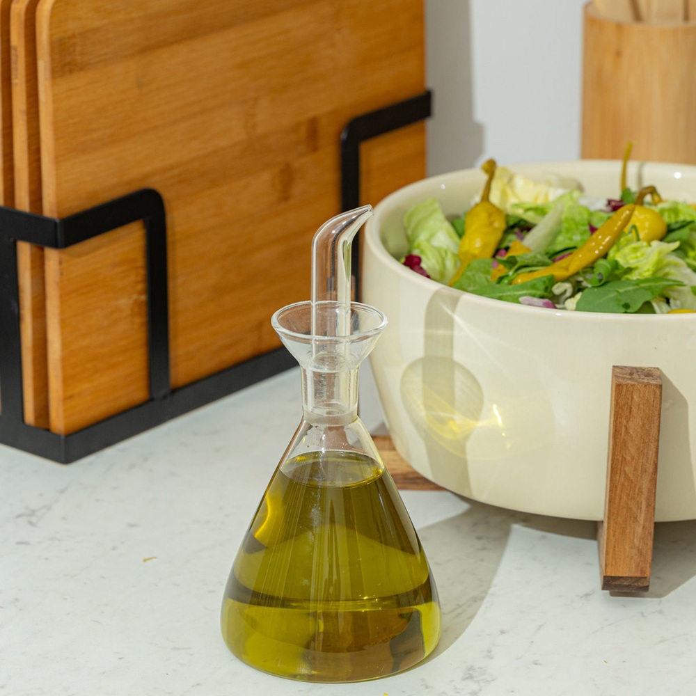 Μπουκάλι Γυάλινο για Λάδι ή Ξύδι με Ροή 250ml Διάφανο H17,4cm Estia 01-20187 - 3